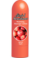 Sinful Sensations Warming Massage Lotion Spiced Apple 6.75 Ounce