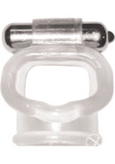 Wet Dreams Vibrating Super Stud Sling Silicone Cock Ring Waterproof - Clear