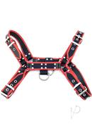 Rouge Oth Adjustable Leather Front Harness - Extra Large - Black/red