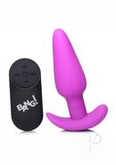 Bang! 21x Vibrating Silicone Rechargeable Butt Plug With Remote Control - Purple